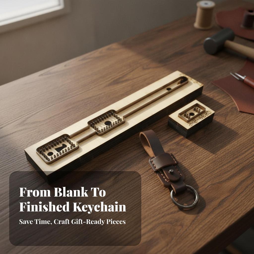 Leather Keychain Die DIY Stamping Tool Convenient for Crafters