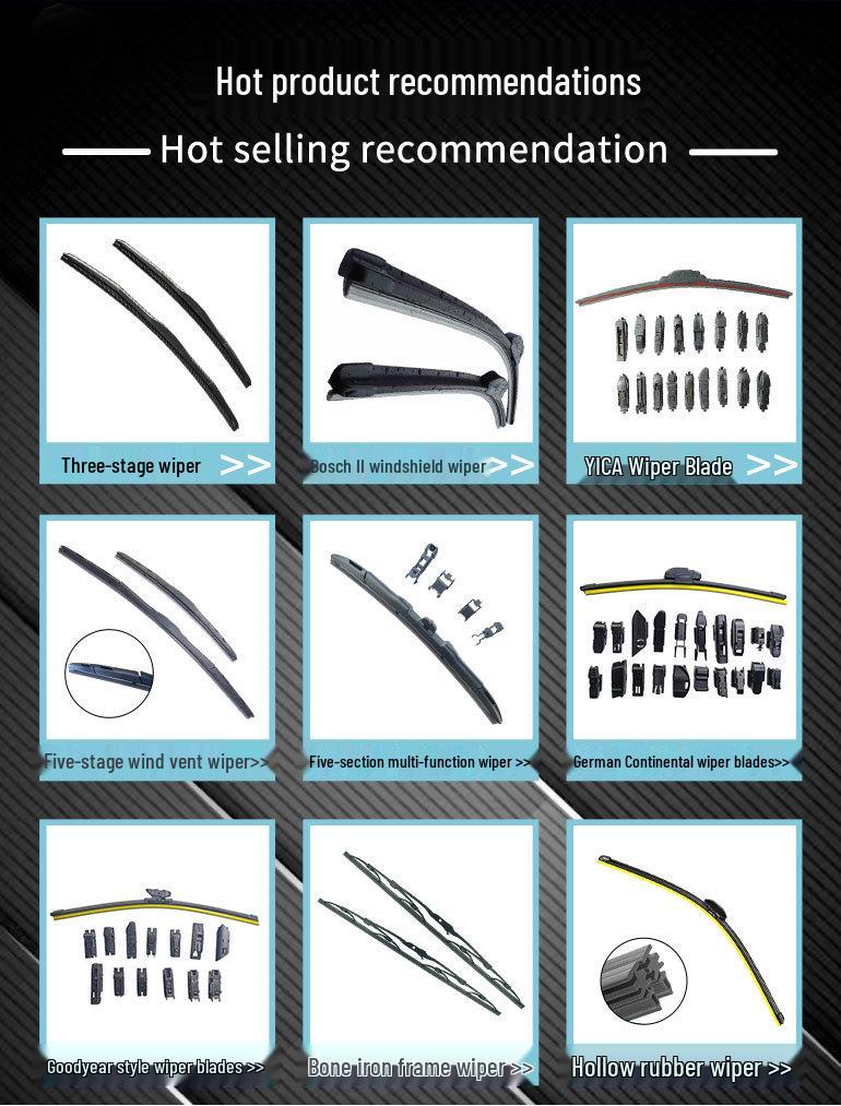 Frameless Multi-functional Silent Car Wiper with Original Interface and Hollow Rubber Strip
