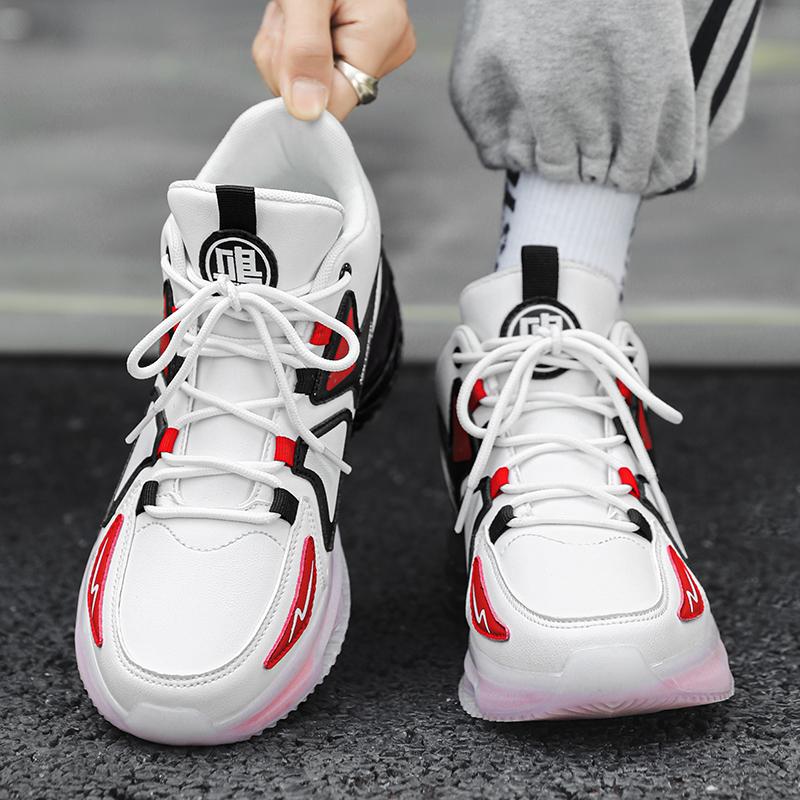 new fashion high-top men's shoes youth fashion casual shoes middle school sports non-slip shock absorption running shoes