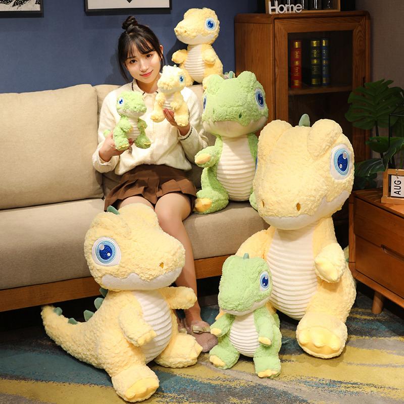 Squishy Dinosaur Plush Toy Soft Cartoon Big Eyes Dino Plush Doll Kawaii Animal Kids Birthday Gifts Stuffed Hug Pillow Cushion