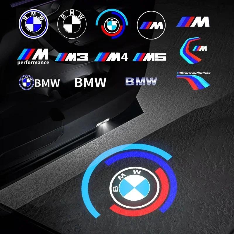 BAAQ1 2Pcs Car LED Door Logo Projector Warning Light Ghost Shadow Welcome Lamp Accessories Styling For BMW E39 X5 E53 E52 528i M M5