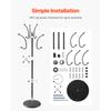 SucceBuy Freestanding Coat Rack Metal Coat Rack Stand with Umbrella Holder Stable Marble Base&14Hooks Hall Coat Tree for Bedroom
