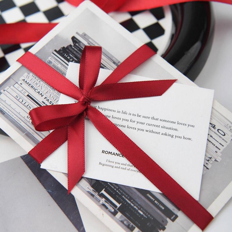 10rolls Single Face Satin Ribbon Bright Red 24 Yards Wholesale DIY Supplies Gift Wrapping Christmas Apparel Sewing Fabric Ribbon