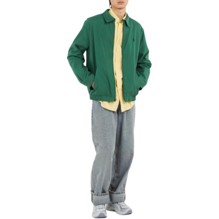 Polo Ralph Lauren Ss26 Spitzkragen Durchgehender Reißverschluss Langarm Unifarbene Jacke Herrenjacken 710940744-005