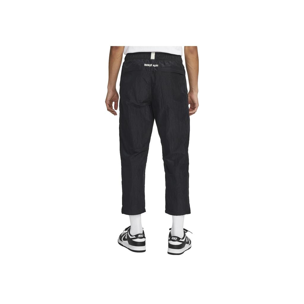 Nike Logo Print Straight-Leg Cropped Casual Pants Men Bottoms Black DM5216-010