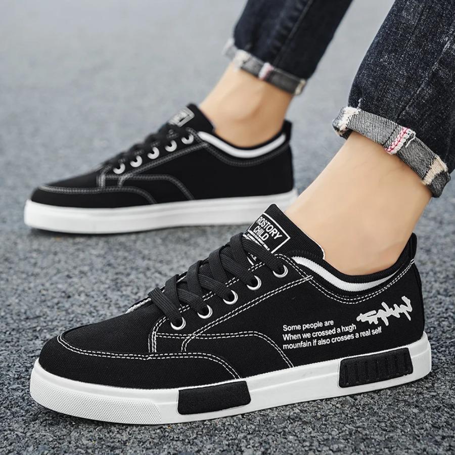 Men's Casual Sports Shoes Non-slip Large Size 39-47 Comfortable Breathable Large Size Youth Canvas Walking Loafers Shoes for Men