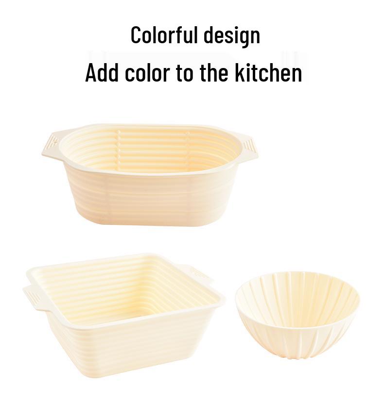 Silicone Bread Fermentation Bowl - High Temp, Food-Grade, Foldable Basket