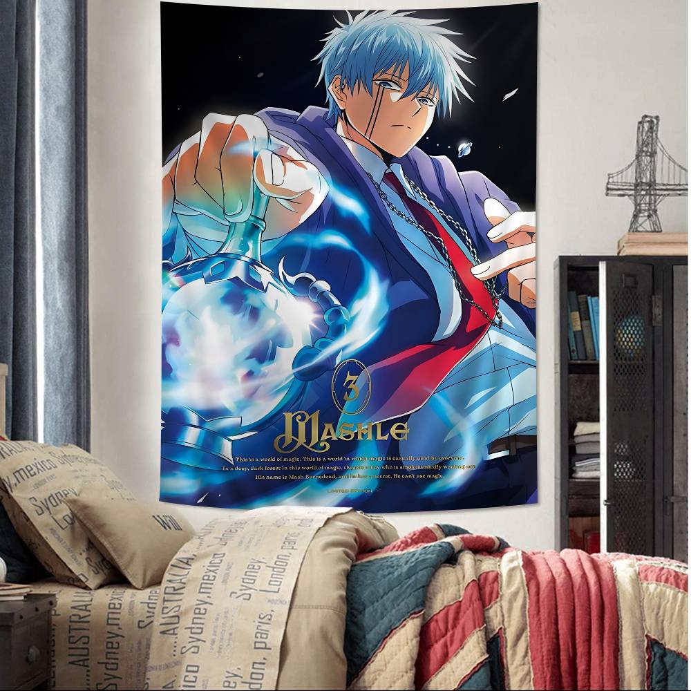 Japanese Anime MASHLE MAGIC AND MUSCLES Tapestry VintageStyle Character Group Decor BannerDorm Decor Wall Hanging Home Decor