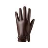 Men'S Real Sheepskin Gloves Are Warm In Winter, Piled And Thickened Touch Screen For Driving And Riding, Business Leather Gloves Are Windproof