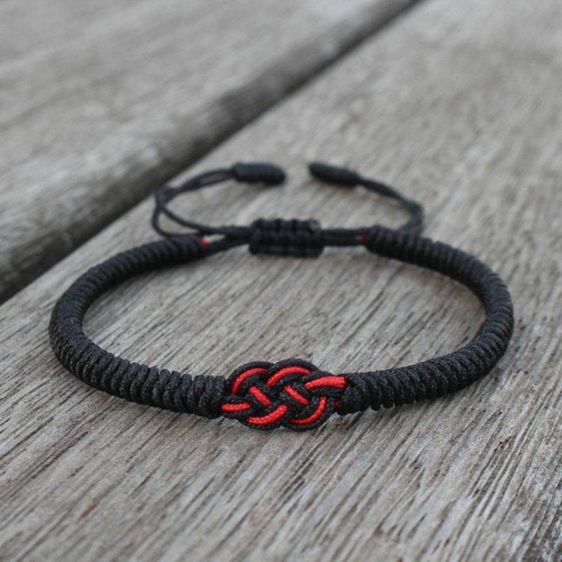 2 Colors Handmade Chinese Red String Bracelet Unisex Weaven Adjustable Friendship Braslet Gift For Lovers Pulseras Rojas Joias