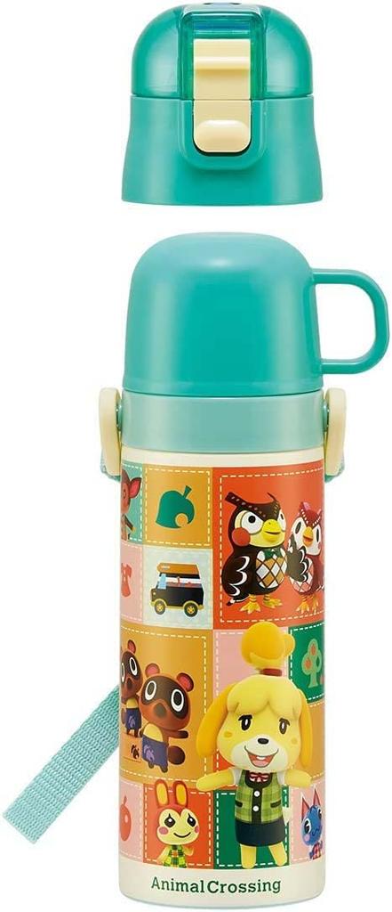 Skater Stainless Steel Water Bottle Direct Drinking 470ml Cup Drinking 430ml Animal Crossing Lightweight Type Girls Water Bottle Sports Bottle Cute