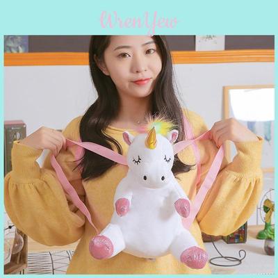 Einhorn-Rucksack für Kinder aus Plüschmaterial mit gewichtsreduzierendem Design für Kindergarten und Schule