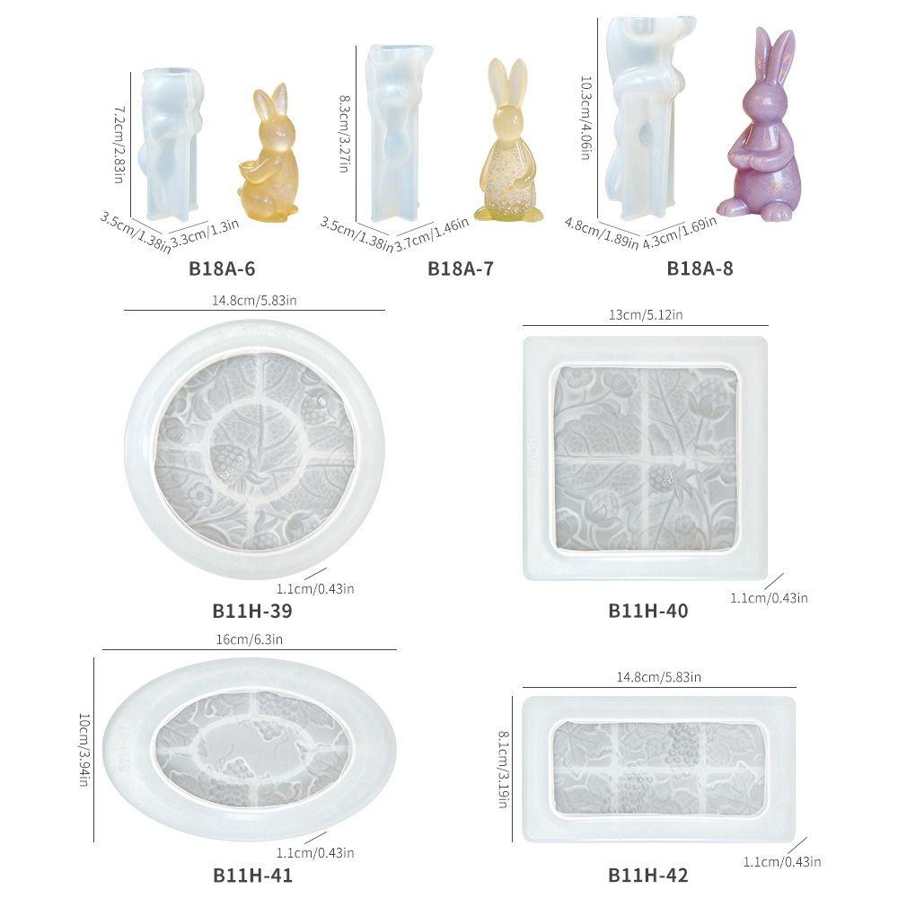 3D Design Bunny Tray Mold Reusable Plaster Mold New Cake Tray Mold Party Supplies