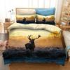 Sunset Deer 3D Printed Bedding Set Duvet Covers Pillowcases Comforter Bedding Set Bedclothes Bed Linen