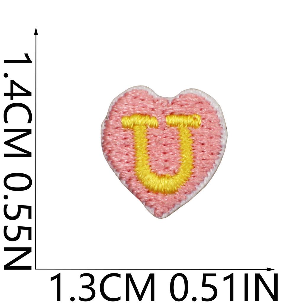 English Letter Embroidery Cloth Sticker Small Size Diy Pendant Decorative Patch Sticker Love Star Letter Embroidery Chapter Boy