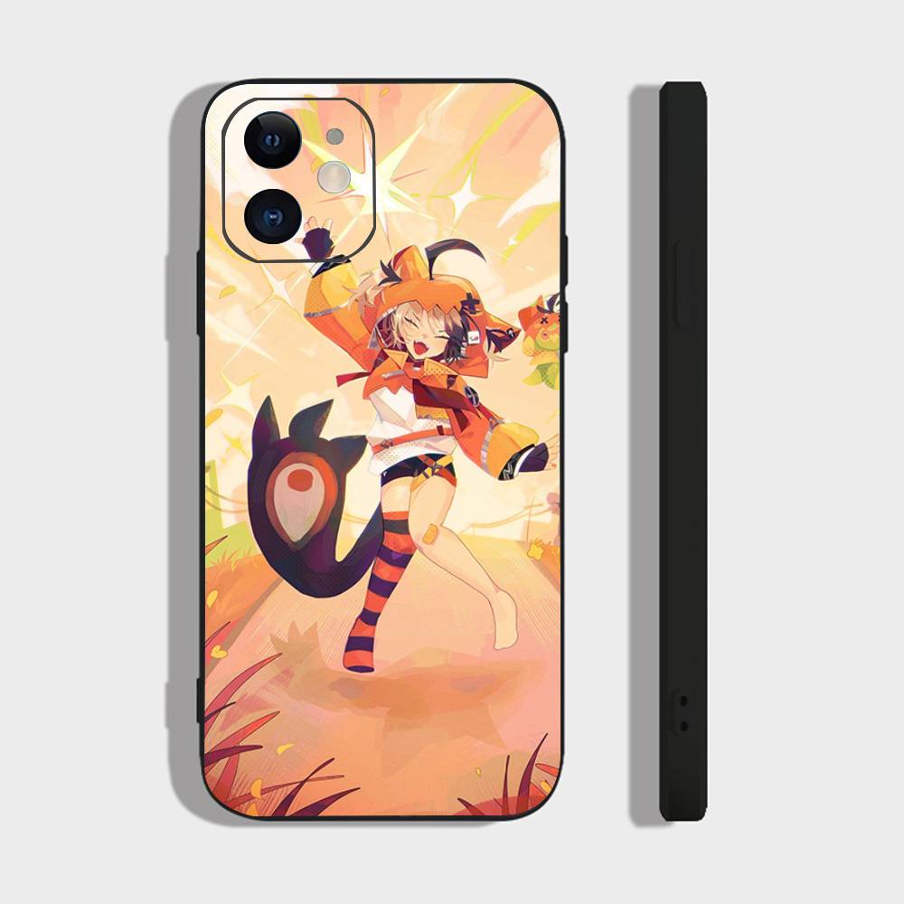 Gigi Murin Anime H-hololive Phone Case For IPhone 17 Air 16 15 14 13 Pro Max 11 12 Black Silicone Cover