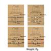 2-piece set of ethnic style alloy crosses, hand woven cards, gift style, friendship hand rope