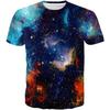 T-shirt Estiva da Uomo in Poliestere 3D Asciugatura Rapida Traspirante Manica Corta T-shirt Casual Colore Tie Dye T-shirt Estiva