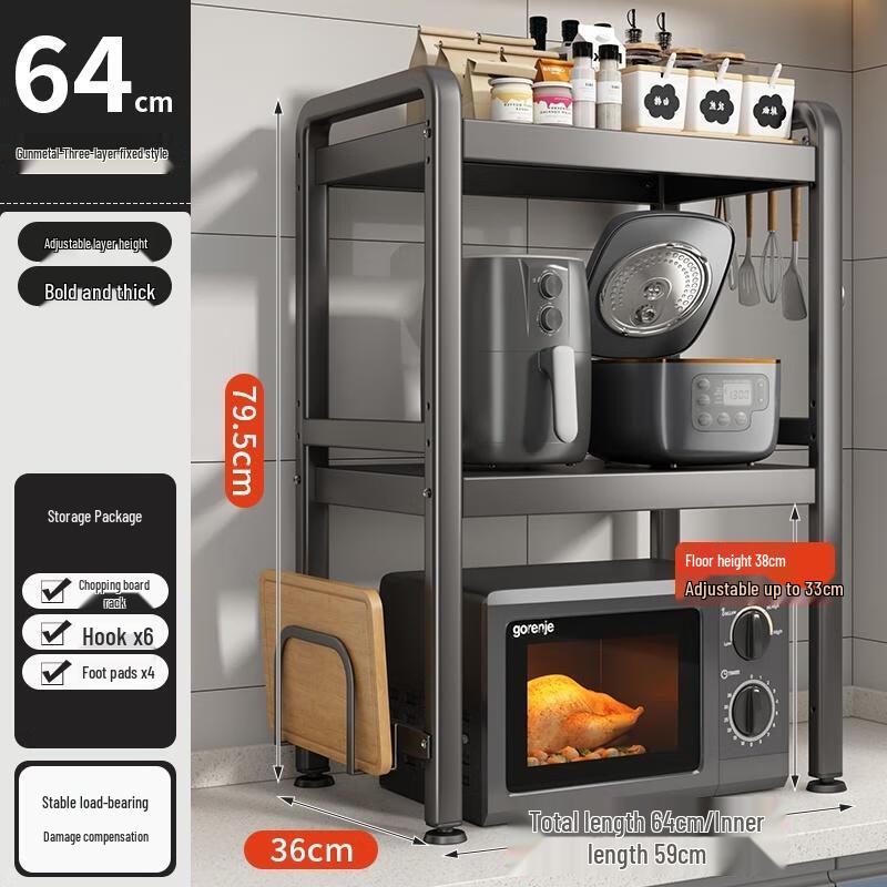 

HANDUNYOU 3-Tier Kitchen Countertop Storage Shelf