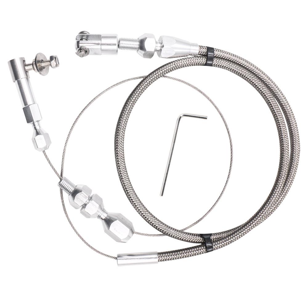 24inch Throttle Cable Stainless Steel Braided Throttle Cable Kit for Chevrolet