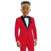 Completo Grigio da Ragazzo Set 2 Pezzi Giacca Pantaloni Smoking da Bambino per Matrimonio Vestito Festivo Blazer da Ragazzo Abbigliamento Personalizzato