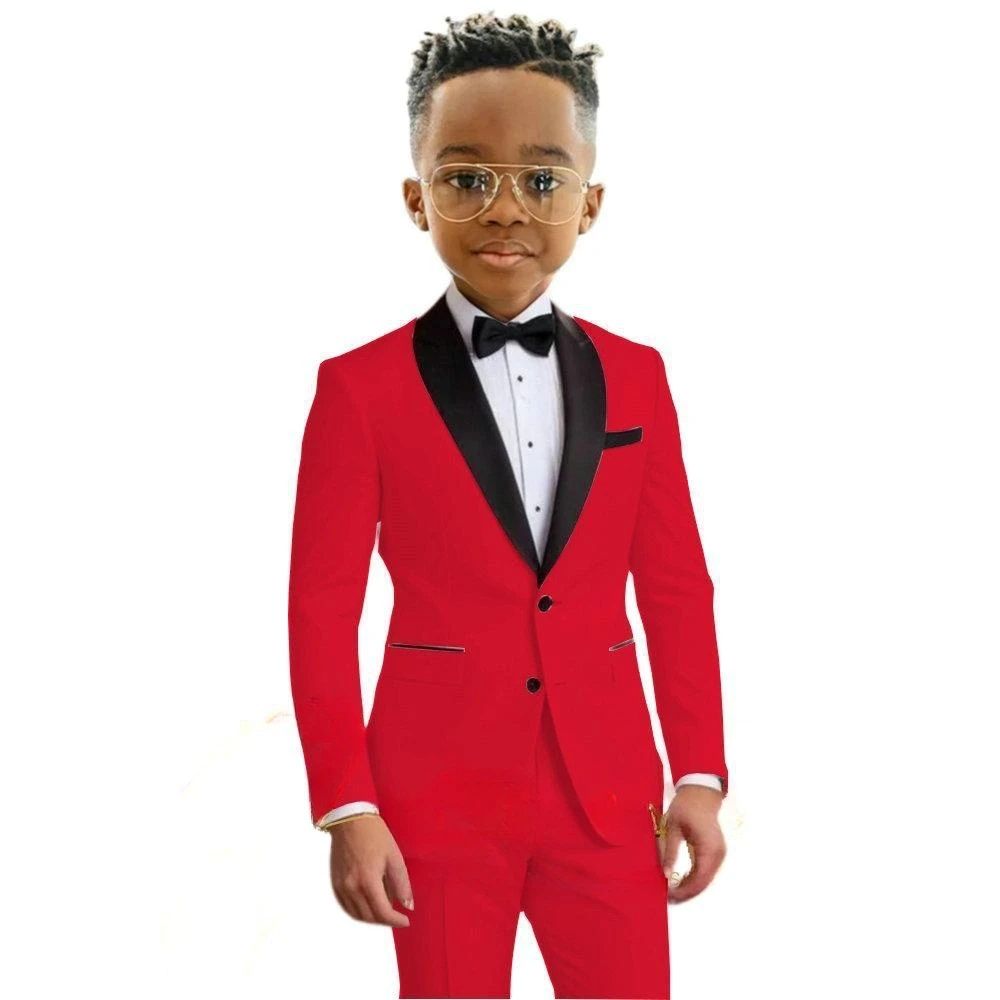 Completo Grigio da Ragazzo Set 2 Pezzi Giacca Pantaloni Smoking da Bambino per Matrimonio Vestito Festivo Blazer da Ragazzo Abbigliamento Personalizzato