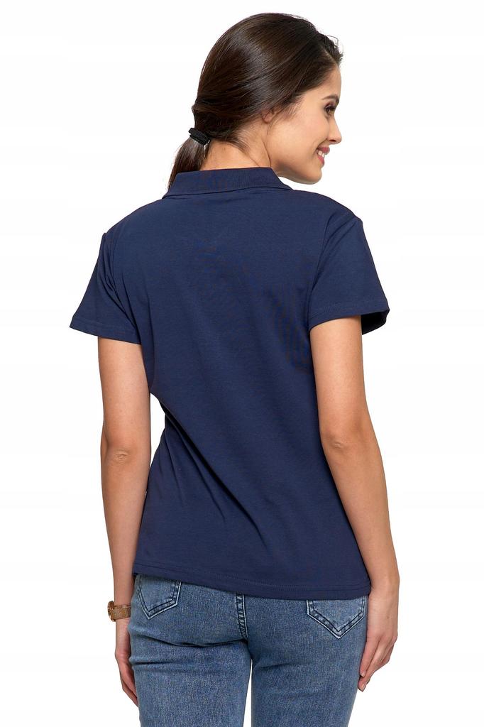 Women's Cotton Polo Shirt with Collar MORAJ S Navy