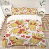 3-teiliges Set Pooh Herzen1 Stück Bettbezug+2 Stück Kissenbezug, ohne Füllung, bedruckte Bettwäsche, Ganzjahres-Schlafzimmer-Ausstattung028