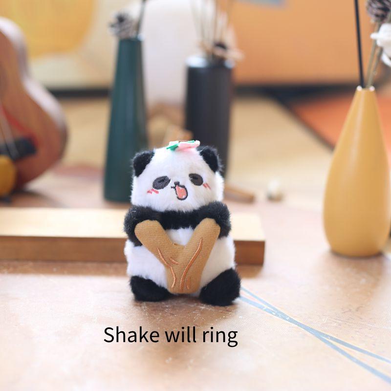 Adorable Panda Plush Keychain Toy With Cute Sounds Perfect For Backpacks And Accessories