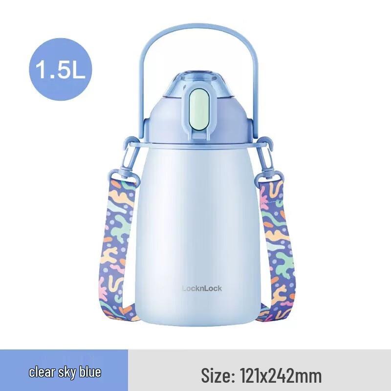 LocknLock DunDun Large Capacity Insulated Straw Water Bottle