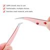Pink Strawberry Tweezers False Eyelashes Grafting Tweezers High Precision Stainless Steel Eyelash Tweezers Color Hand Account Tweezers