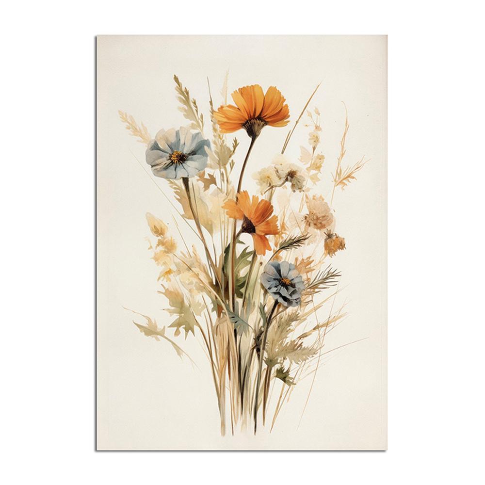 

Акварельный полевой цветок Цветочный постер Красочные цветочные принты Бохо-арт Картина на холсте Минималистский современный настенный рисунок Декор для спальни 30x40cm No Framed