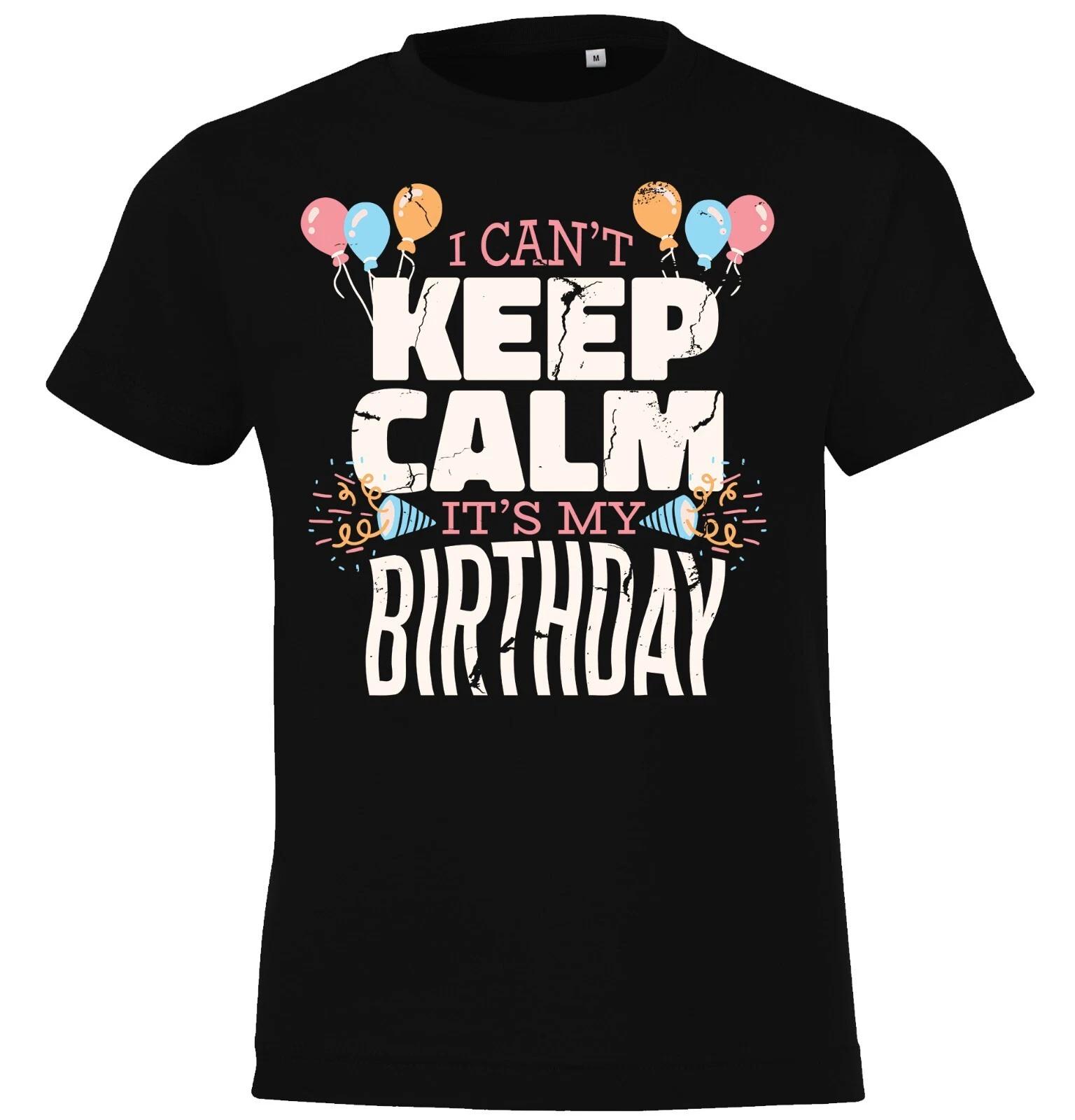 Youth Designz Kids kids boys T-Shirt Keep Calm It s My Bday Party Celebration Friends Family 130