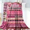 1 Plush Soft Flannel Blanket - Perfect Sister Gift - Cozy Couch Throw Nap - Ideal for Home, Office And Couch Comfort