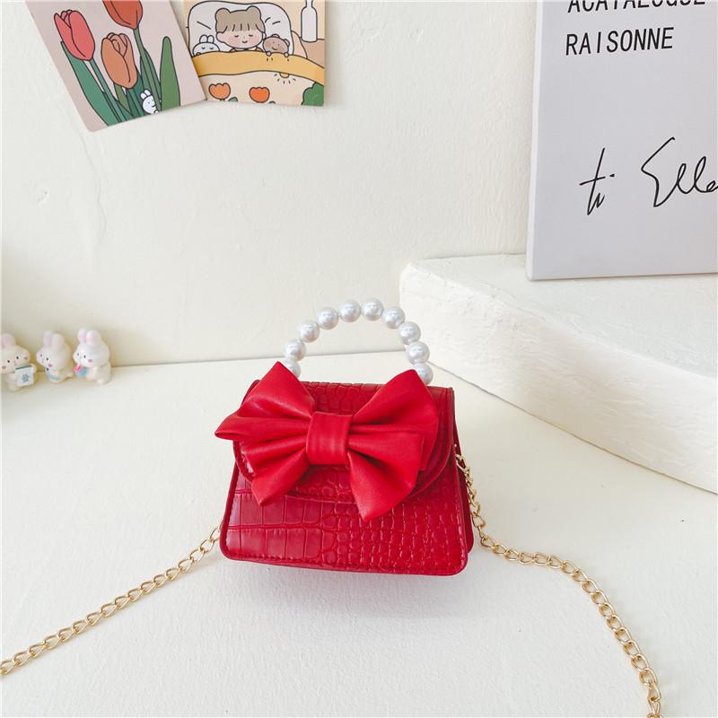 Adorable Mini Butterfly Bow Kids Handbag For Girls Cute Pu Crossbody Purse Accessory