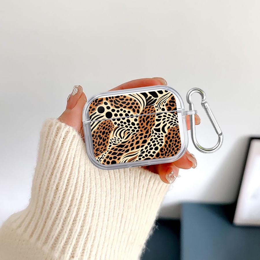 Case For Airpods Pro3 3 2 4 Pro 1 Pro2 Clear Earphone Cases Cover Leopard Print