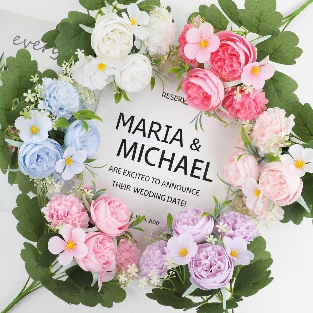 Silk Cloth Simulated Peony Flower Mother's Day Gifts Wedding Fake Flower Bridal Bouquet  Home Decor