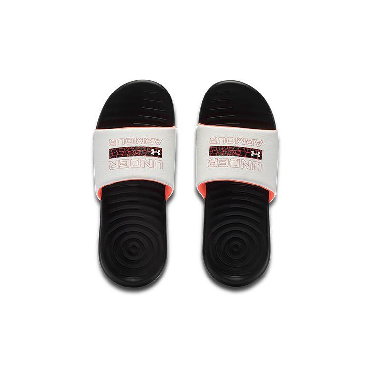 Under Armour Ansa Graphic Trendy Versatile Sports Slippers Women Footwear Black White 3024436-005