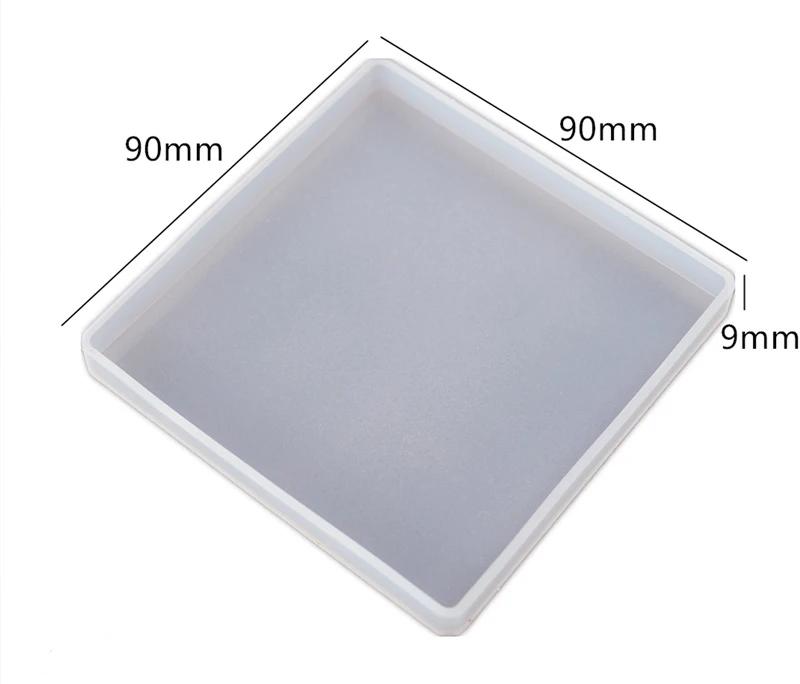 Handmade Molds Diy Coasters Square Coasters Box Holds Mirror Crystal Drop Epoxy Mold for Hand Made Gadgets Accessories Tools