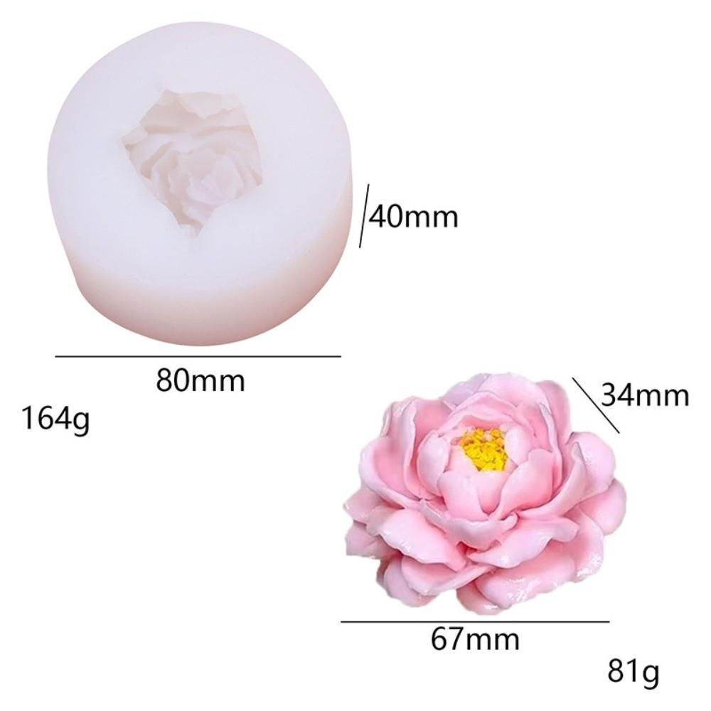 New Silicone Candle Mold 3D Flowers Clear Texture DIY Soap Mould Jasmine Peony Daisy Easy Demold Aromatherapy Mold Home Decor