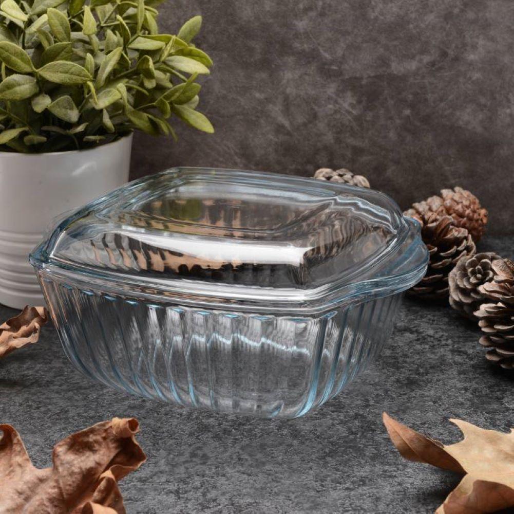 

Paşabahçe 59029 Borcam Square Pot with Lid 1870 cc
