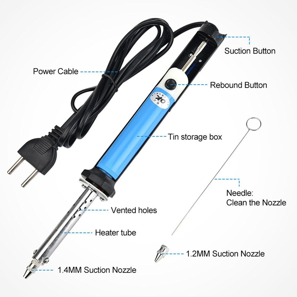 AC 220V Electric Desoldering Machine Pen Soldering Iron 30W PCB Solder Suction Vacuum Pump Welding Tools