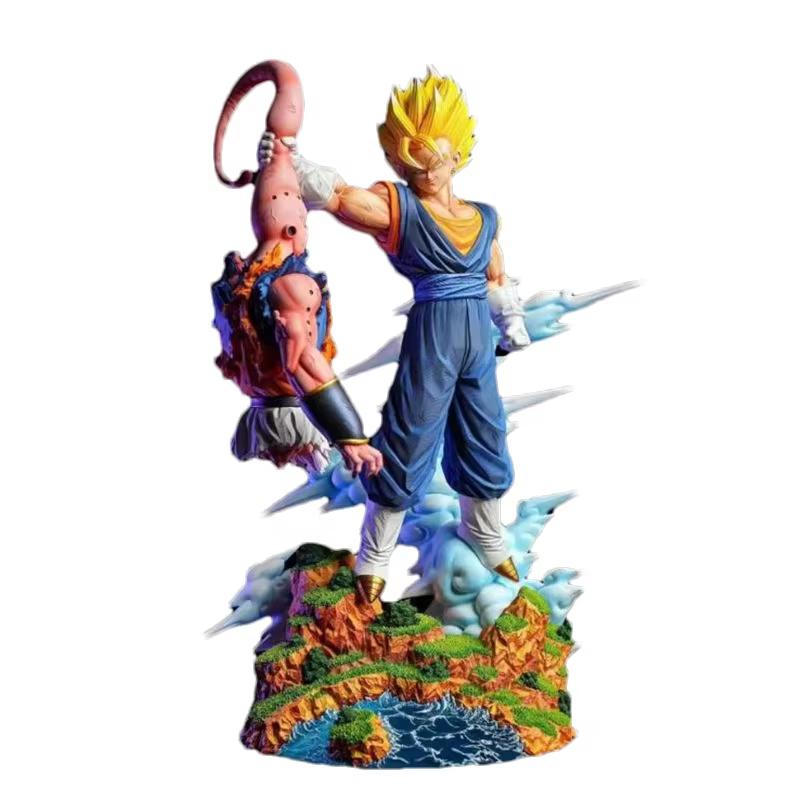 New Z Collectible Action Figure - 33cm Majin Buu Vs Vegetto PVC Model Toy Statue Cartoon Character Support GK