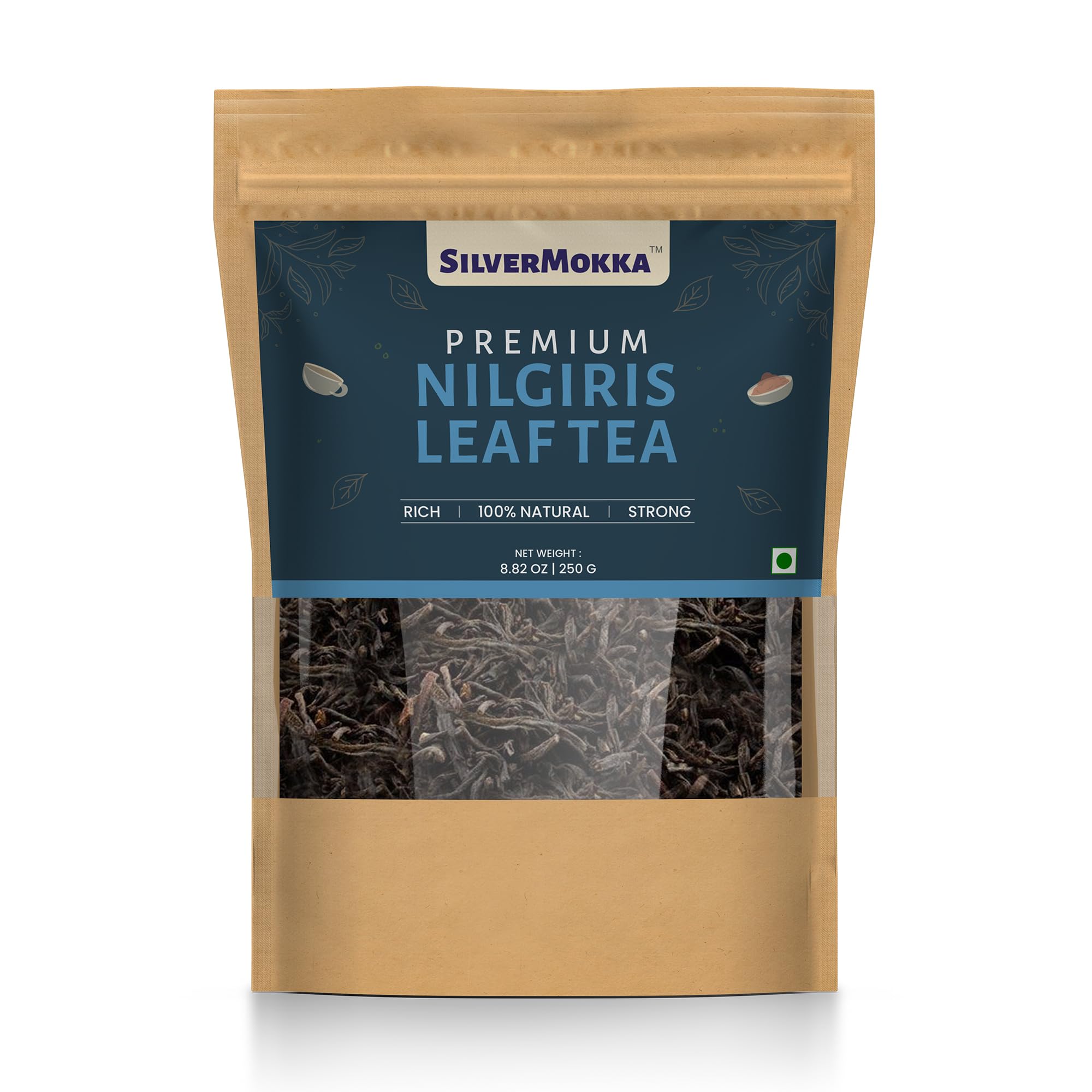 

SilverMokka Premium Original CTC Leaf Tea - Nilgiris 250g | Single Origin, Second Flush, Authentic | Pure, Handpicked, Leaf | Strong, Aroma