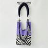 Large Capacity Knitted Tote Bag for Street Commuting