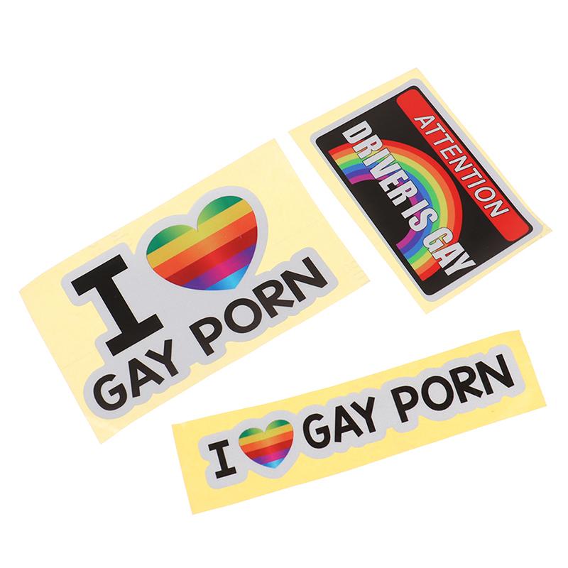1Pc I Love Gay Porn Car Stickers Reflective Personality Car Stickers Gay Funny Stickers