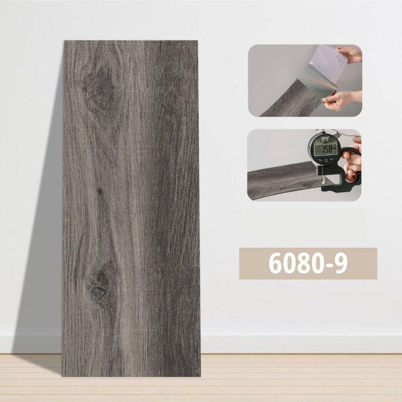 Carreaux de Sol Auto-adhésifs Aspect Bois 45x15cm – Épaissis 1.5mm PVC Stickers Muraux et de Sol, Imperméables à Décoller et Coller Rénovation de la Maison 1PC