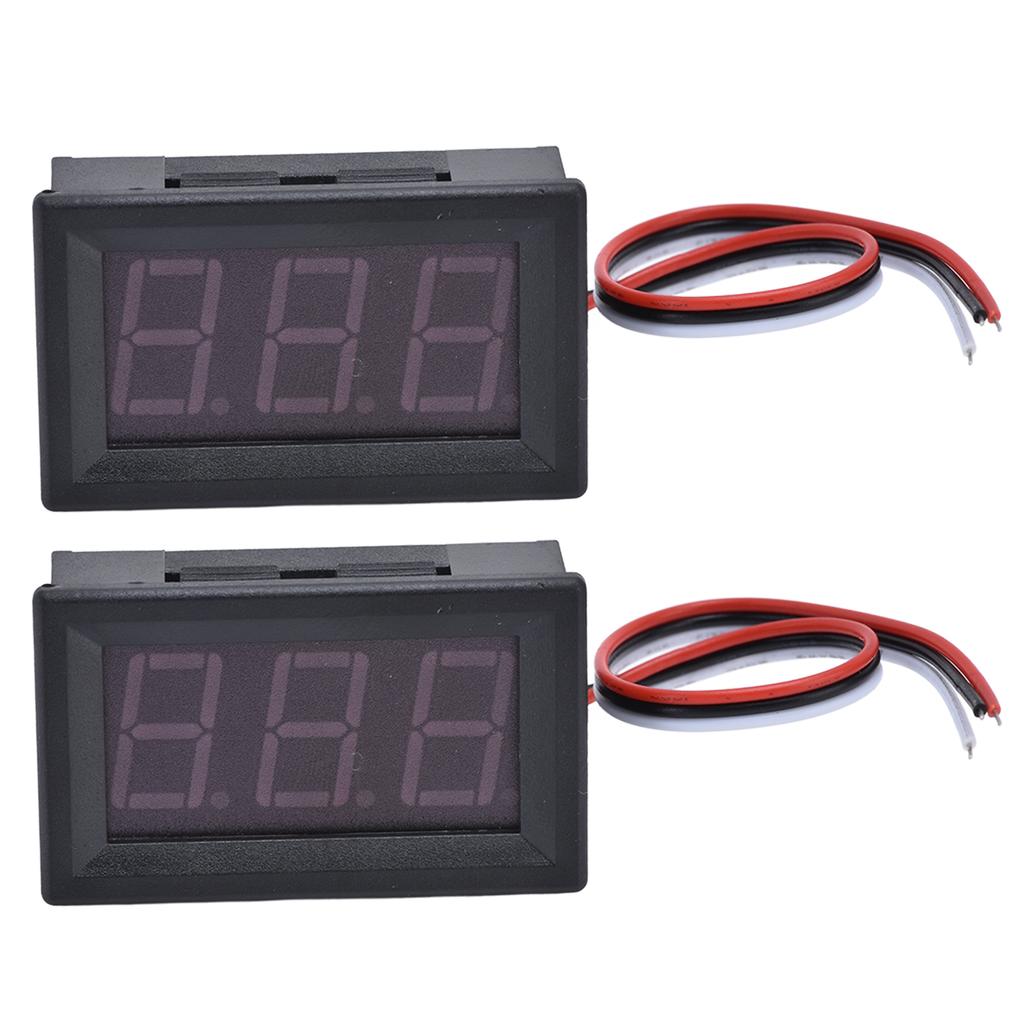 3 Wire DC Digital Display Voltmeter Display 0.56 Inch LED Digital External Display Module DC 099.9V(Blue Red )