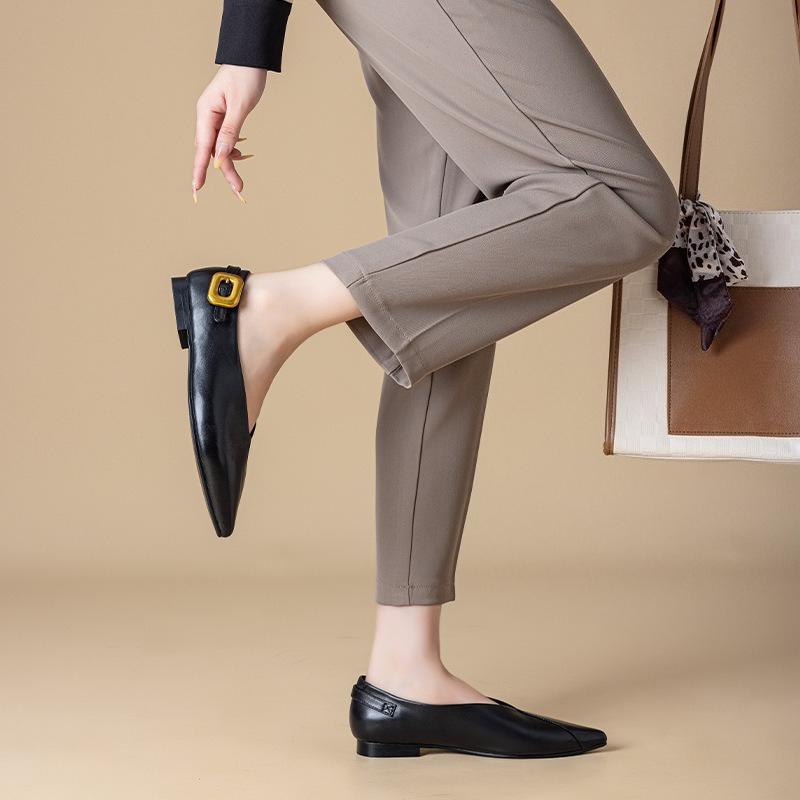 Versatile Pointed-toe Single Shoes, Women's Shoes, Soft-soled Shoes, Flat Shallow Shoes
