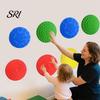 Multi-texture Fidget Mat 4Pcs/Set Silicone Sensory Focus Aid Anxiety Stress Relief Textured Toy Quiet Decompression Round Tactile Pad Desk Durable